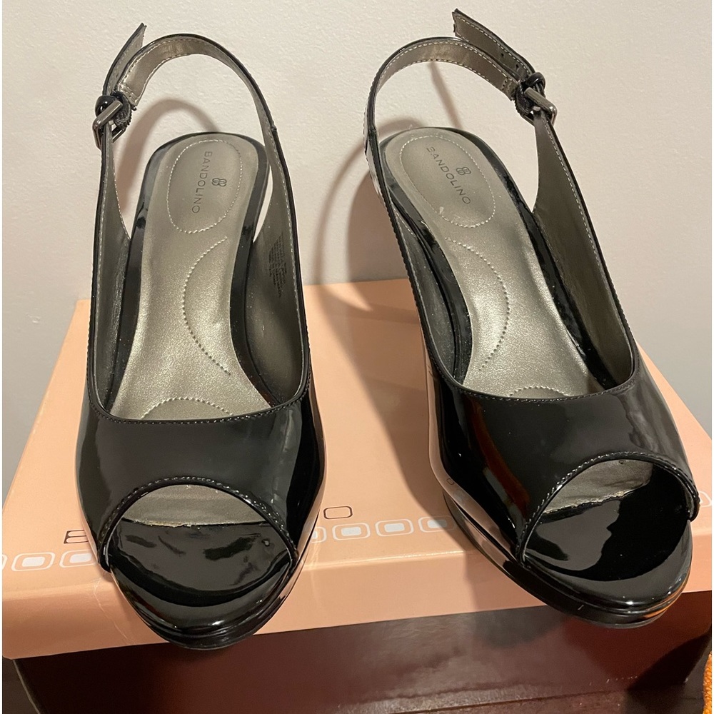 Black Patten leather heels